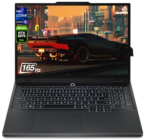 Lenovo Legion 5 Gaming Laptop, Intel Core Ultra 7-255HX, 64 GB DDR5 RAM, 1 TB PCIe SSD, 15.1 WQXGA Display, Nvidia GeForce RTX 5070, 24-Zone RGB QWERTZ Tastatur, Windows 11 Home, Eclipse Black