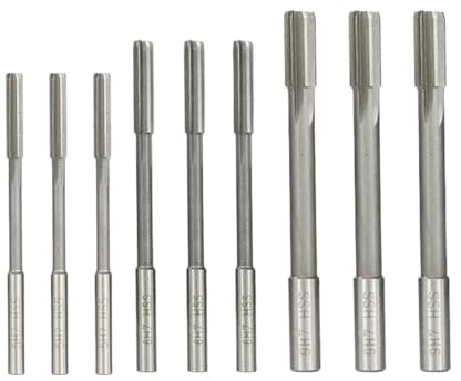 9 Uds 2,0-10mm HSS H7 Juego De Escariadores Máquina Fresado Vástago Recto Herramienta Corte Mandril
