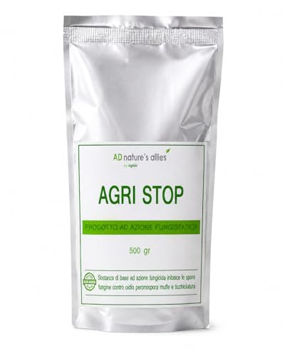 Agri Stop Agrida 500g – Fungicida Naturale SUPER CONCENTRATO a Base di Bicarbonato – Protezione Rapida per Orto, Piante e Giardino - 100% NATURALE - FINO A 100 LT D'ACQUA