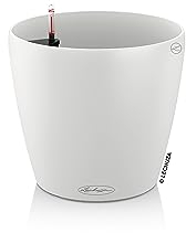 Lechuza – Pot de Fleurs d’Extérieur et d'Intérieur – Color Classico – Réserve d'Eau Intégrée – Coloris Blanc – Ø 28 x 26 cm