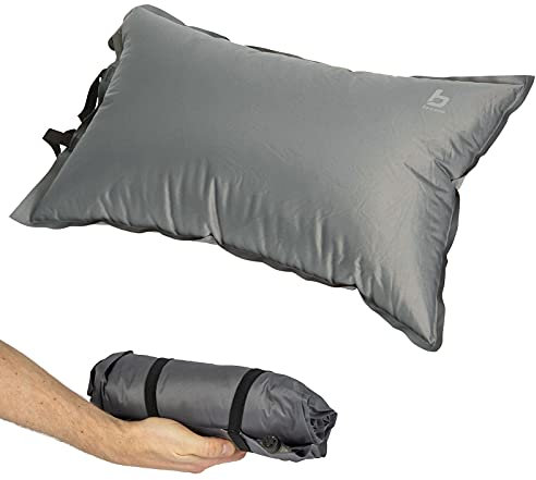 Bo-Camp Reise Kopf Nacken Kissen Camping Outdoor - selbstaufblasend 12cm leicht