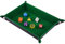 SIQUK Plateau dés à Double Face, Rectangle Pliant en Cuir PU et Porte-dés en Velours Vert foncé pour donjons et Dragons DG Dice Ding et Autres Jeux de Table