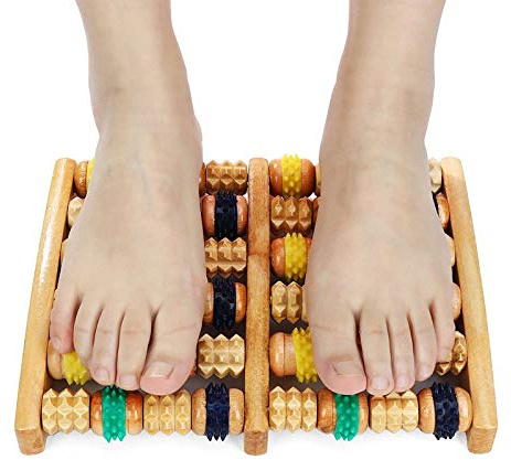 Tcare Fußmassageroller aus Holz – Lindert Plantarfasziitis, Fersensporn, Fersen- und Fußfüße, Fußgewölbe-Schmerzen und -schmerzen – Stressabbau – Akupressur/Reflexologie-Werkzeug