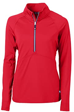Cutter & Buck Long Sleeve Adapt Eco Knit Half Zip Pullover Chemise Femme