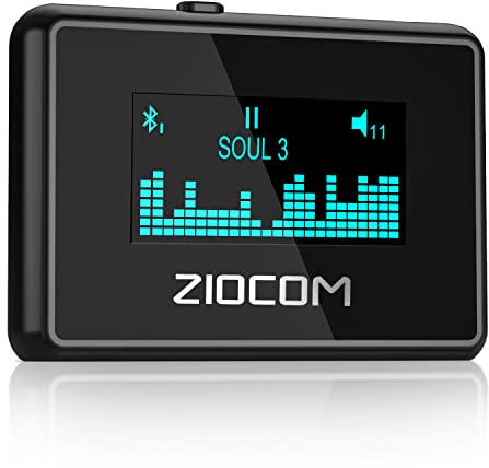ZIOCOM 30 pin Bluetooth Adapter Empfänger für iPod Bose SoundDock und andere 30-polige Docking-Lautsprecher, mit einzigartigem Bildschirm und eingebauter Batterie (Nicht für Autos)