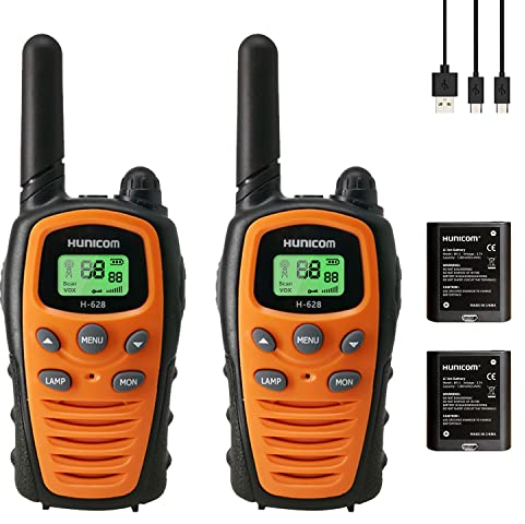 Walkie Talkies Rechargeable for Adults, Long Range PMR Two Way Radios Walky Talky with Flashlight VOX 1200 mAh Battery