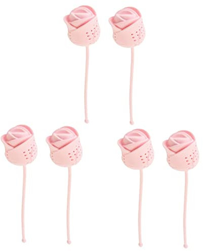 Baluue 6stücke Silikon Teesieb Im Rosendesign Kreative Teefilter Für Lose Teeblätter -frei Praktisch Für Zuhause Büro Und Partys Für Teeliebhaber