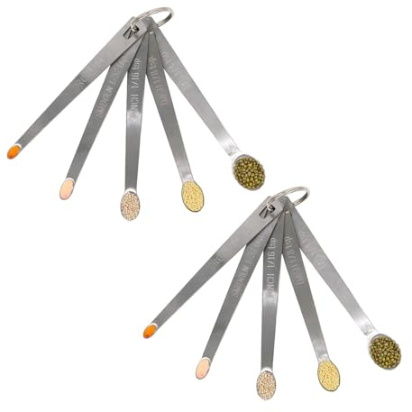 BERYLER Mini-Messlöffel-Set, robuster Edelstahl-Teelöffel zum Kochen und Backen, geeignet für kleine Mengen an trockenen oder flüssigen Zutaten und Gewürzen, 2 Stück
