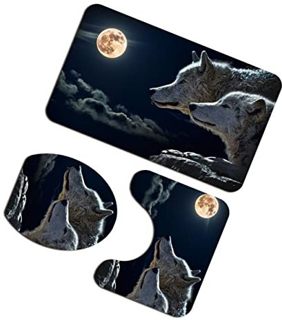 TOPBATHY 3 1 Alfombra Absorbente tapete Absorbente tapete Antideslizante Esterilla baño Alfombrilla bañera Cubierta de Asiento de Inodoro tapete WC Alfombra de baño Cortina de la Ducha