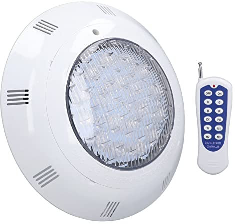 YWBL-WH Schwimmbadleuchte, AC12V 18LED Schwimmbadleuchte RGBW 54W IP68 wasserdichte Teichleuchte Fernbedienung Landschaft Unterwasserlampe Teich, Teichbeleuchtung
