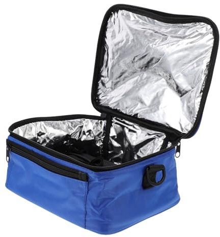 Alipis 12v Car Food Warmer Oxford Cloth Lunch Bag Portable Blue