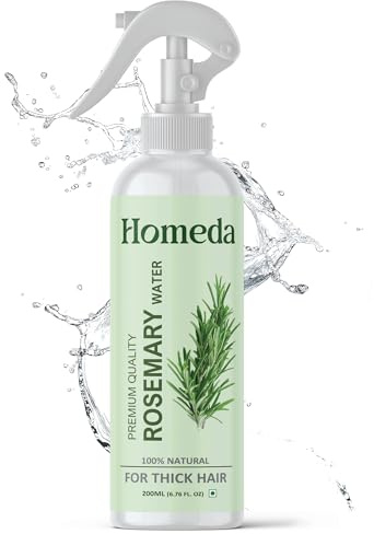 Homeda Rosemary Water Spray for Hair Growth (6.8 fl oz) Romero Para el Cabello Tónico de | Rosemary Hydrosol Tonic | Scalp Spray Root Enhancer & Locs (200ml) - Natural, Sulfate, Paraben Free