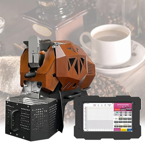 JOSBY 1600W Industria Coffee Roaster Machine, Household Roasting Machine with Temperature Curve&Bluetooth, Independent Cooling System&7-inch Touch Screen, 6-12 Min Coffee Bean Roaster, for Commercial