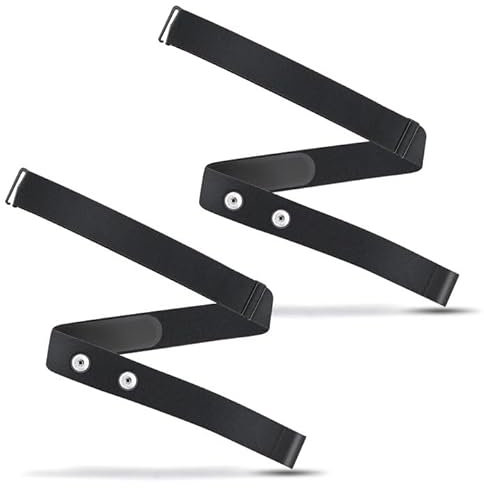 Lotbun Banda elástica Ajustable Ajustable (70 cm a 105 cm) para Cinta pulsometro Banda Pectoral Bluetooth Ant+ Compatible con Garmin, Wahoo, Polar H10 H9, Coospo, Magene, Bryton, Livlov (2)