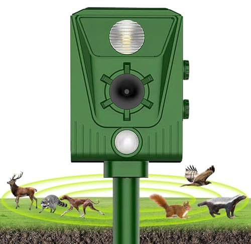 Ultrasuoni Solare Repellente Gatti,Repellente per Animali,Repeller per Piccioni,Utile per Fattoria,Giardino,Cortile,Repellente per Gatti