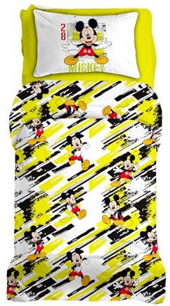 Ellepi Completo lenzuola letto singolo Disney Minnie Topolino cotone (Topolino)