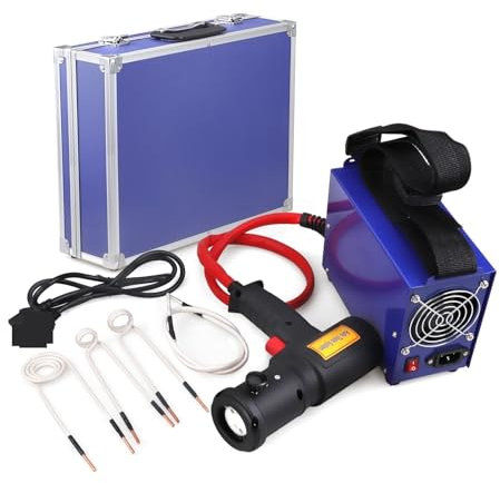 Riscaldatore a induzione, Riscaldatore a induzione 1500W Utensili for macchine for stampaggio a iniezione magnetica 4 pezzi Bobina di induzione Riscaldamento metallico for riparazione auto,per rimuov