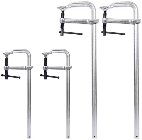 Se Your Projects with Heavy-Duty Bar Clamps Set, Drop orged Steel Clamps or Woodworking, Metal Working - 4 Pieces