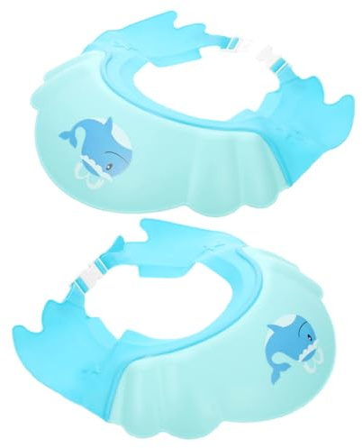 LIFKOME 2stücke Duschhaube Für Junge Mädchen Haarwaschhut Verstellbare Duschhaube Für Kleinkinder Schutz Für Augen Und Ohren Shampoo-kappe Für Junge Mädchen Zum Baden