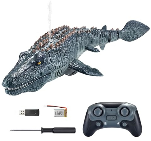 Mosasaurre Water Toy - 40x14.5x8cm Controlled with Light and Water Spray | Pool Toys for Kids | Ideal Prosecutor, Swimming Pools, Summer Games and Li Outdoor Activities