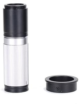 Industrie-Mikroskopkamera C-Mount-Objektiv 5X-150X Kamera-Zoom-Okularlupe for USB-4K-Mikroskop(White)