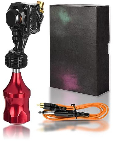 TTOOGO Rotary Tattoo Gun Machine - Einstellbare Kartuschen -RC -Tattoo -Maschine mit 30 -mm -Griff, 8500 U/min No -Last -Geschwindigkeit, professionelles Werkzeug,Rot