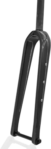 HZXQCVB Fibre De Carbone Vélo De Route Fourche Rigide 700C Axe Traversant 12x100mm Frein À Disque Fourche Avant pour Vélo De Gravel Tube Droit/Conique 1-1/8''(Glossy Black,Straight Tube)