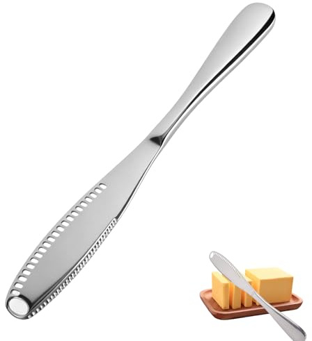 Silkmin 20 cm Long Couteau a Beurre en Acier, Couteaux à Beurre a Tartiner