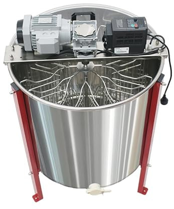 Extractor eléctrico de miel, extractor giratorio de tambor de panal, equipo de extracción de apicultura, equipo de cosecha de miel, soporte de altura ajustable