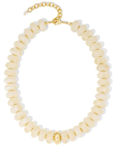 Papvera Chunky Beaded Choker Necklace for Women Summer Beach Jewelry