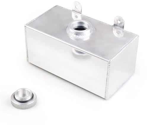 Aluminium 2L spegel polerad vindrutespolare flaska intercooler spraytank TT101960 Servostyrningsolja Behållare
