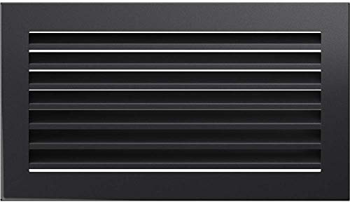 Kratki Ventilationsgaller för öppen spis Fresh, 17 cm x 30 cm, grafit