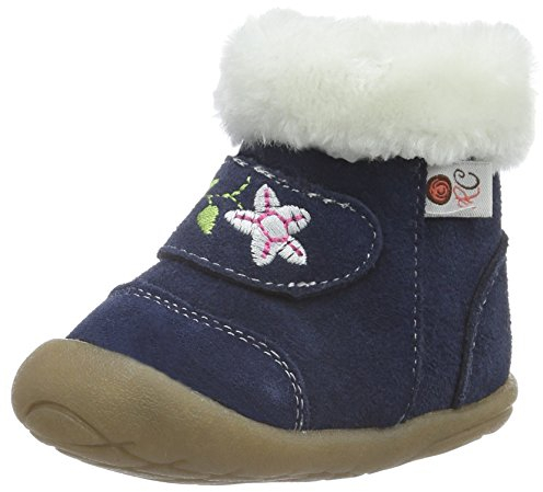 Rose & Chocolat Baby-Mädchen 09 1 Lauflernschuhe, Blau (Suede Navy Boots), 19 EU