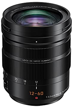Panasonic LEICA 12-60mm F2.8-4.0 | Objectif Zoom Polyvalent H-ES12060E (Grande ouverture, Stabilisé, Tropicalisé, equiv. 35mm : 24-120mm) Noir – Compatible monture Micro 4/3 Panasonic & Olympus