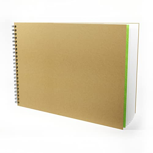 Artgecko Krafty Gecko Skizzenbuch, DIN A3, Querformat, 80 Seiten (40 Blatt), 150 g/m², säurefrei, weißes Zeichenpapier