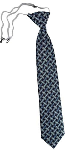 TigerTie Kinderkrawatte mit Motiv Flechtmuster - Kindersicherheitskrawatte vorgebunden mit Gummizug