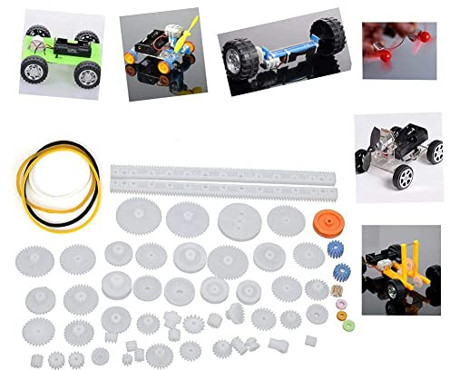 Hztyyier Corona dentata in plastica Singola Set Ingranaggi a Vite Senza fine con Riduttore Doppio per Giocattolo di Modello del Cambio del Motore del Robot di DIY (C)