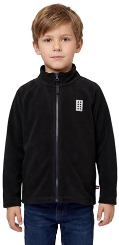 Lego Wear Fleecejacka med hel dragkedja, svart, 116