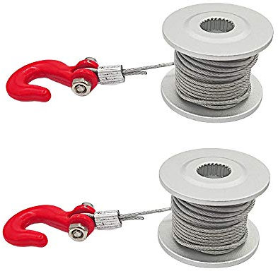 HOPLEX HOPLEX 2PCS RC Servo Winch 25T Steering Gear Servo Winch Wheel Drum for 1/10 RC Crawler Car Traxxas TRX4 Axial SCX10 90046 D90 D110 Tamiya MST