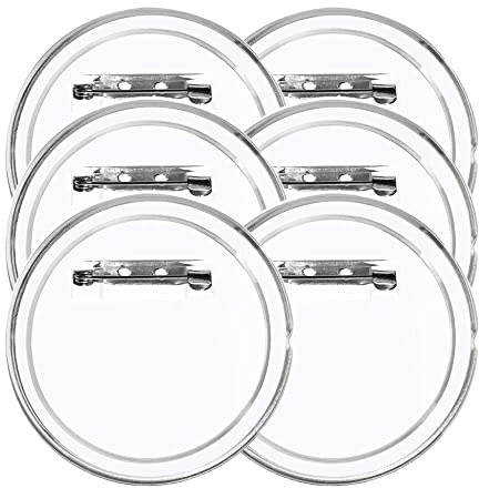 MEESOGA Buttons Selber Machen - 30Pack 60mm Buttons Transparent DIY Ansteckbuttons ohne Buttonmaschine mit Sicherheitsnadel für Foto Bild Kleidung