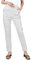 femiss Womens Trousers Elasticated High Waist Relax Fit Ladies Full Length Casual Everyday Soft Stretchy Lightweight Pants (White-T3)