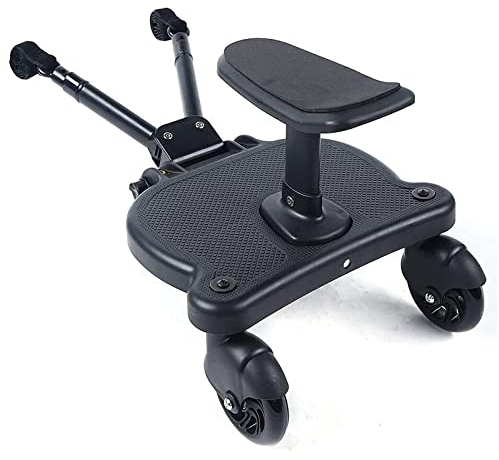 Buggy bräda med säte – barnvagn barnbräda, stegbräda, stabil tvåhjulsdesign ståbräda upp till 25 kg barnvagn ståbräda med säte universell för barn från 3–7 år