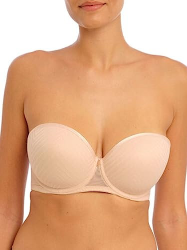 Freya Women's Tailored Underwire Strapless Bra, Opaque, Natural Beige, 32GG US