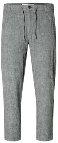 SELECTED HOMME Slh172-slimtape Brody Linen Pant Noos - Pantalon Chino - Pantalon en Lin - Homme