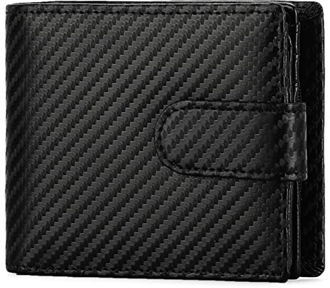 GAEKEAO Portafogli Uomo in Vera Pelle, Portafoglio da Uomo con blocco RFID con 15 Porta Carte di Credito, 1 Finestra ID, Portamonete Cerniera, 2 Scomparti Banconote, Bifold Portafogli