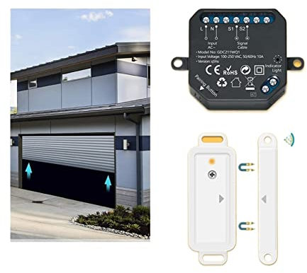 TEmkIn Door Opener Controller Tuya Smart Life Garage Door Wireless Sensor Opener Controller WiFi Switch DIY Smart Home App Alert No Hub