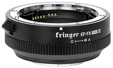 Fringer EF-FX PRO III Fuji Auto Focus Mount Adapter Built-in Electronic Aperture Automatic Compatible with Canon EOS EF Lens to Fujifilm X-Mount X-T5 X-Pro3 X-T30II X-T4 XH2S X-S20 XE4 X-T50 Serie