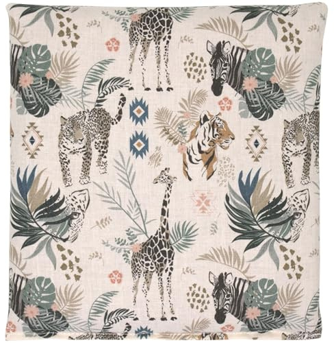 Cojín de semillas de colza, 19 x 19 cm, tejido orgánico con animales salvajes, pequeño, como cojín térmico y cojín frío