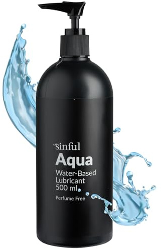 Sinful Gleitgel Wasserbasis 500 ml | 6,8 cm Durchmesser, Wasserbasiert, Anal, Fisting, Masturbation, Oral, Penetration, Transparent, 500 ml, 550 g