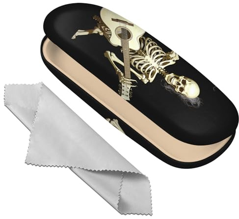 Deokke Brillenetui, Hartschale, Brillen-Schutzhülle, Brillenhalter-Box mit Reinigungstuch für Damen und Herren, niedlich